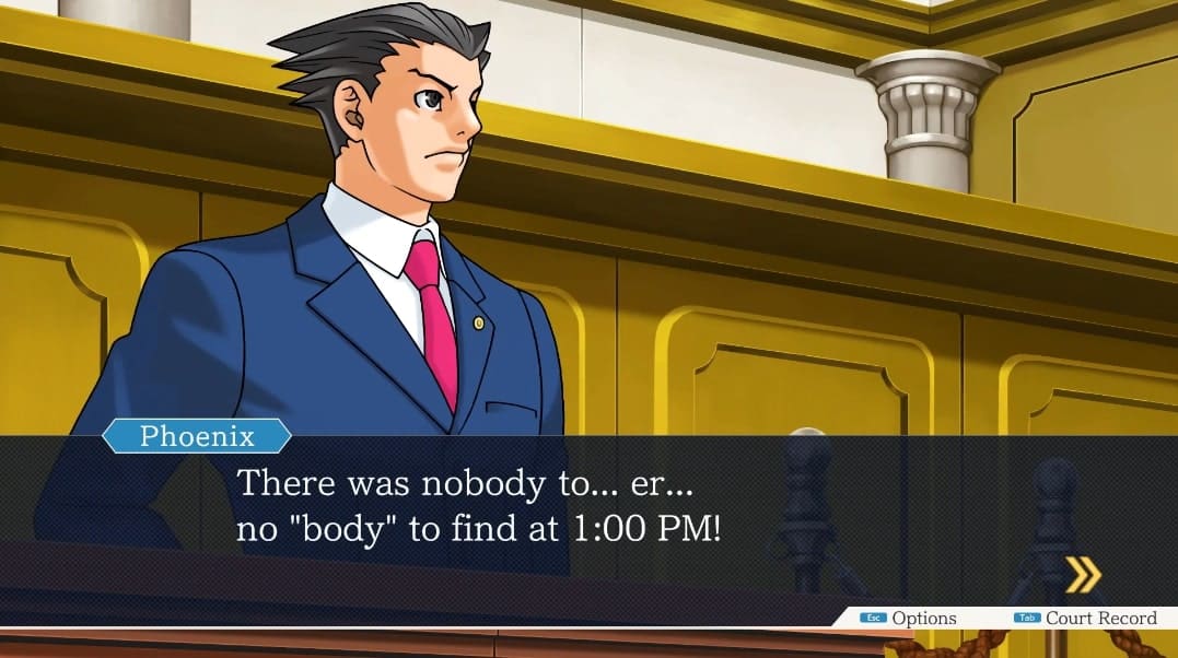 Screenshot do jogo Phoenix Wright: Ace Attorney